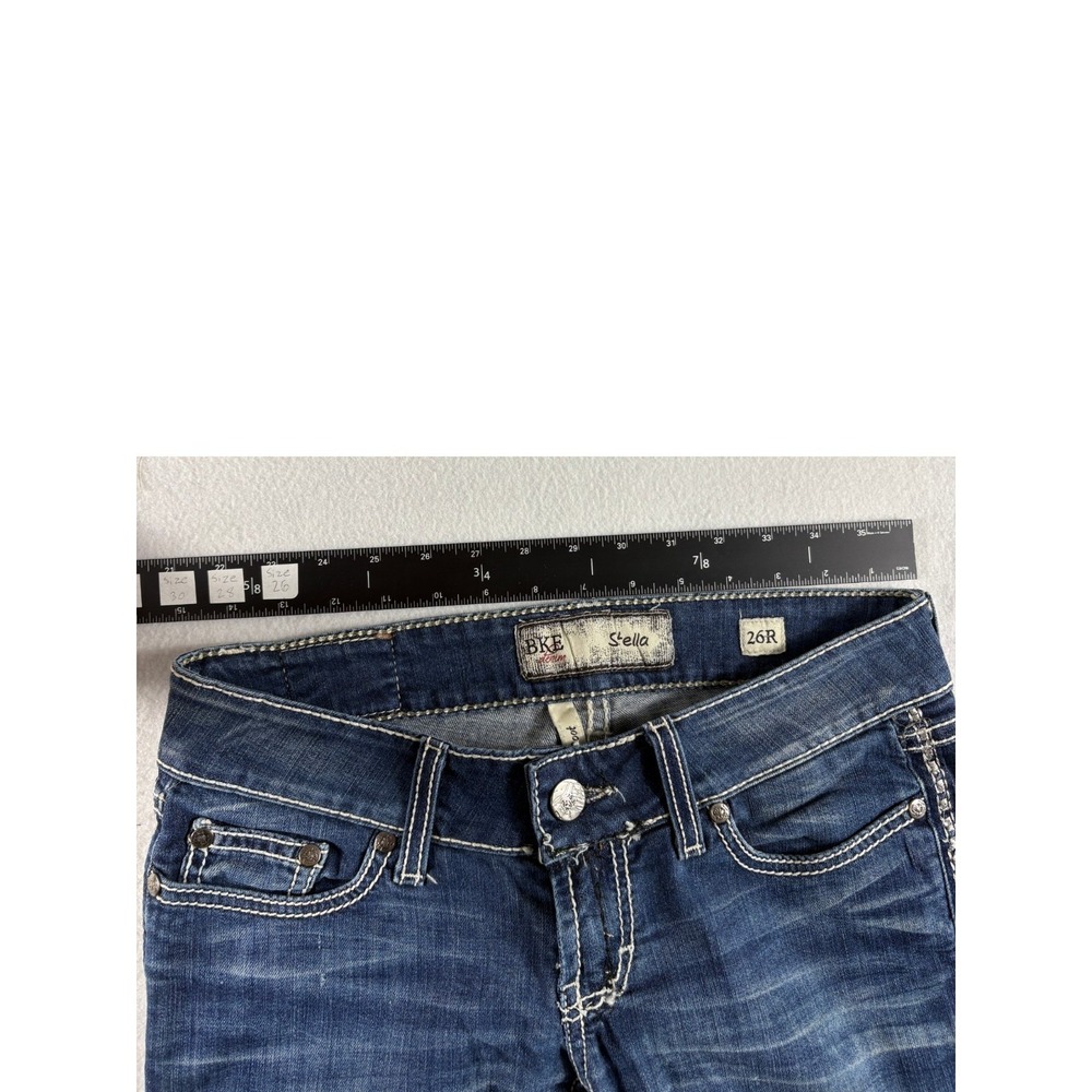 Buckle BKE Stella Slim Bootcut Jeans Womens 26 Blue Denim Low Rise Medium Wash - Picture 5 of 7